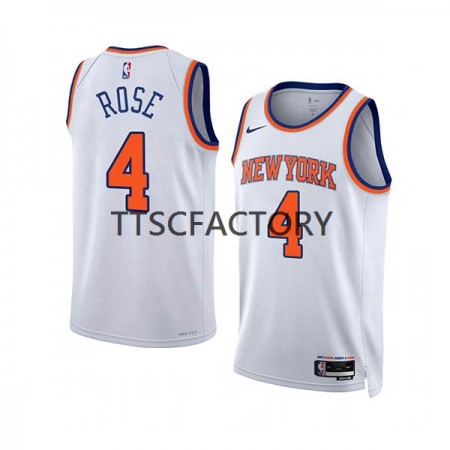 Dres New York Knicks Derrick Rose 4 Nike 2022-23 Association Edition Bijela Swingman - Muške